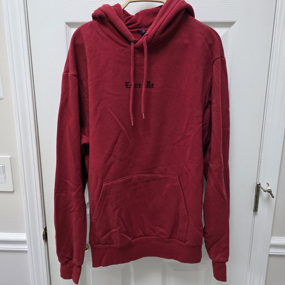 H&M Divided Maroon Embroidered Hoodie L